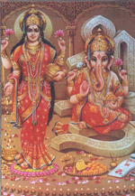 Lakshmi und Ganesha