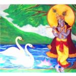 Fotoshow: Entstehung eines neuen Krishna Wandbilds
