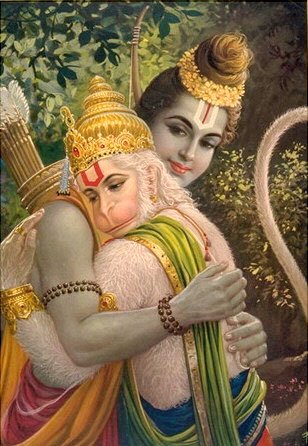 Rama mit Hanuman
