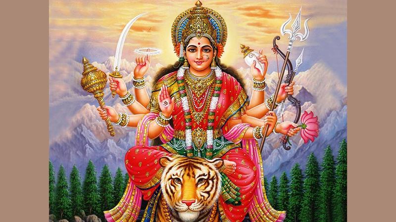 Durga mit Waffen