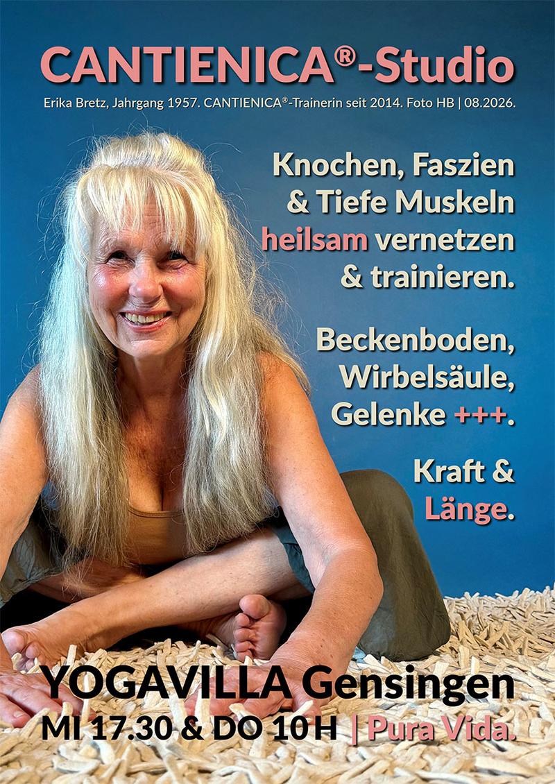 Yogavilla Gensingen Cantienica Training Beckenboden Wirbelsäule Gelenke