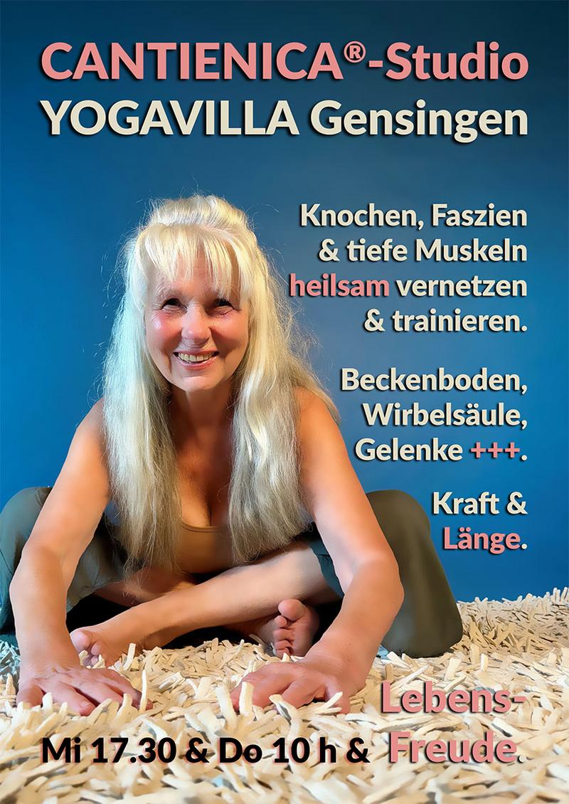 Yogavilla Gensingen Cantienica Training Beckenboden Wirbelsäule Gelenke