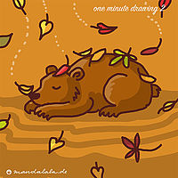 ONE MINUTE DRAWING Nr 2: Herbstlicher Bär