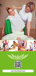 Yogatherapie und Ayurveda Therapie Flyer 2023