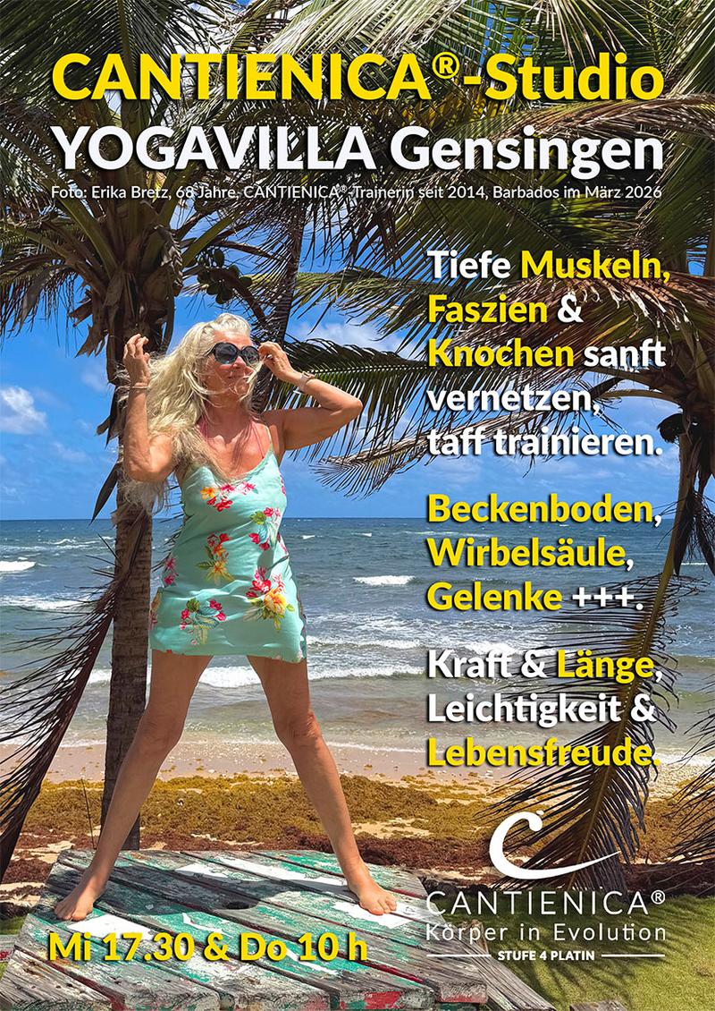 Yogavilla Gensingen Cantienica Training Faszien Rücken Beckenboden Gelenke