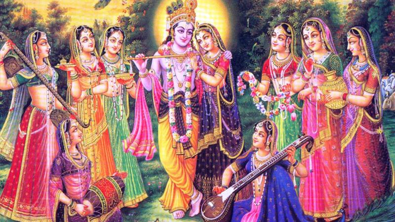 Krishna Radha und die Gopis