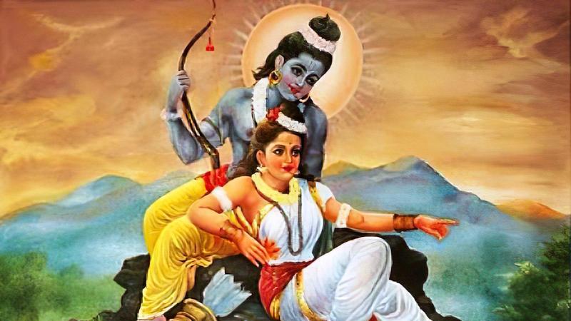 Sita und Rama in Askese