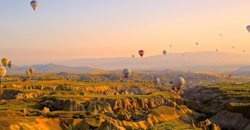 Heißluftballons in der Türkei