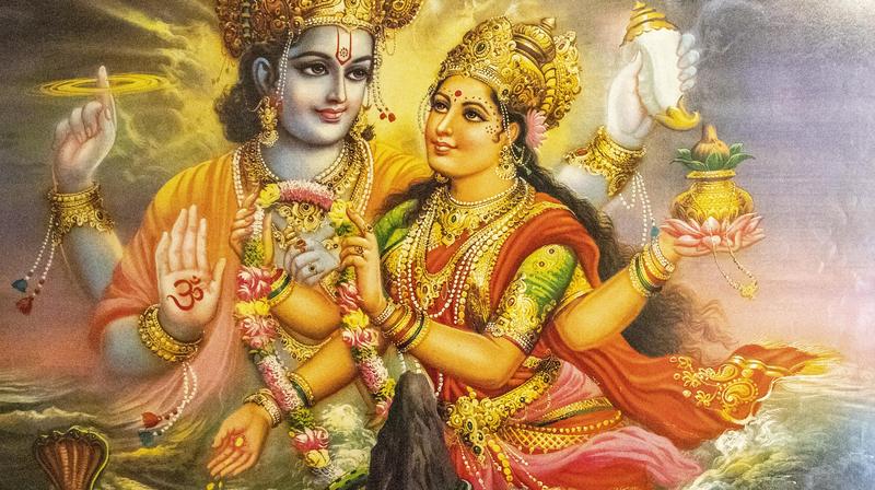 Krishna und die Schlange Kaliya