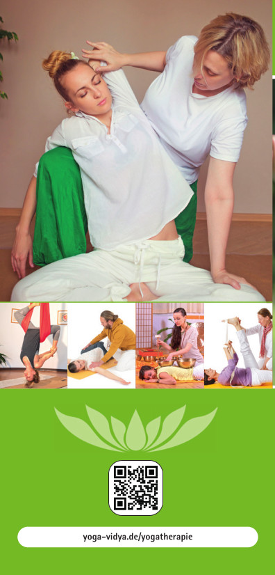 Yogatherapie und Ayurveda Therapie Flyer 2023